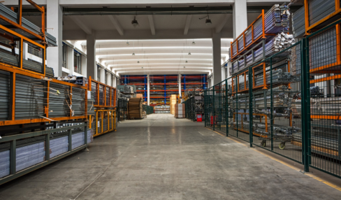 Drive-through machinery shed